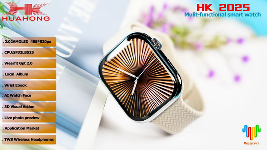 HK10 2025 SmartWatch AMOLED 2.02'' 1GB ROM - ChatGPT // Compass // AI Watch // Face 3D Vision // BT Call // Sports Smart Watch For Men & Women