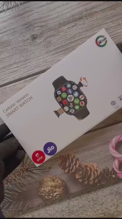 S16 Android 4G Smartwatch Super Curved AMOLED Display With 90Hz Refresh Rate, 180 Degree Telescopic Rotating 12 Mp Camera In 49 MM Ultra Look Dial