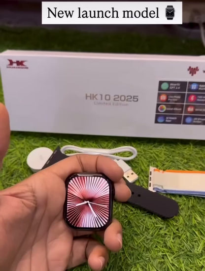 HK10 2025 SmartWatch AMOLED 2.02'' 1GB ROM - ChatGPT // Compass // AI Watch // Face 3D Vision // BT Call // Sports Smart Watch For Men & Women