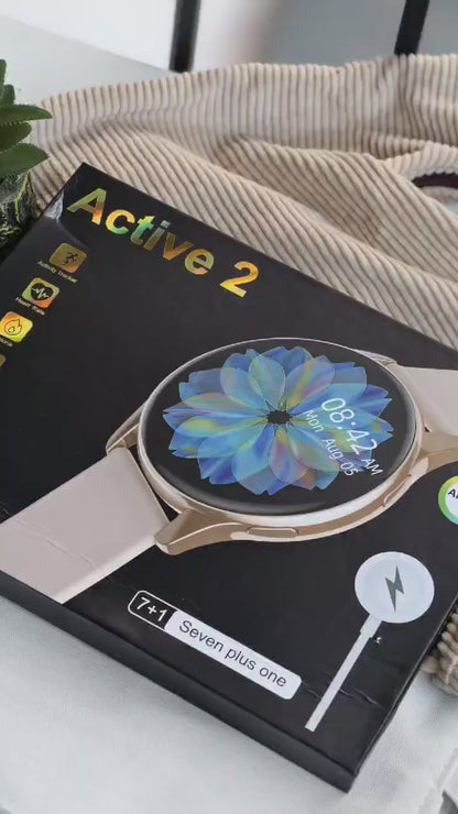 2025 Edition - Active 2 SmartWatch 7 Straps In 1 With Wireless Charging Combo Pack Set