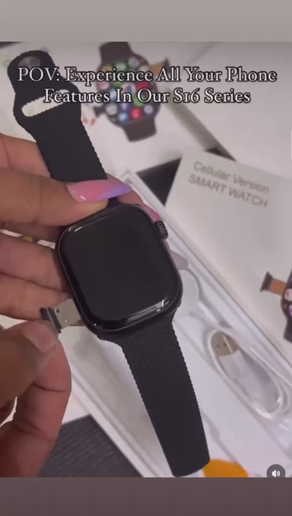 S16 Android 4G Smartwatch Super Curved AMOLED Display With 90Hz Refresh Rate, 180 Degree Telescopic Rotating 12 Mp Camera In 49 MM Ultra Look Dial
