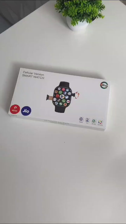 S16 Android 4G Smartwatch Super Curved AMOLED Display With 90Hz Refresh Rate, 180 Degree Telescopic Rotating 12 Mp Camera In 49 MM Ultra Look Dial